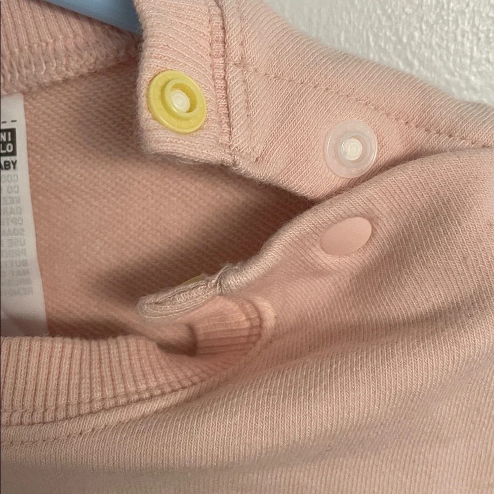 Uniqlo Light Pink Kids Footie with Animal Design